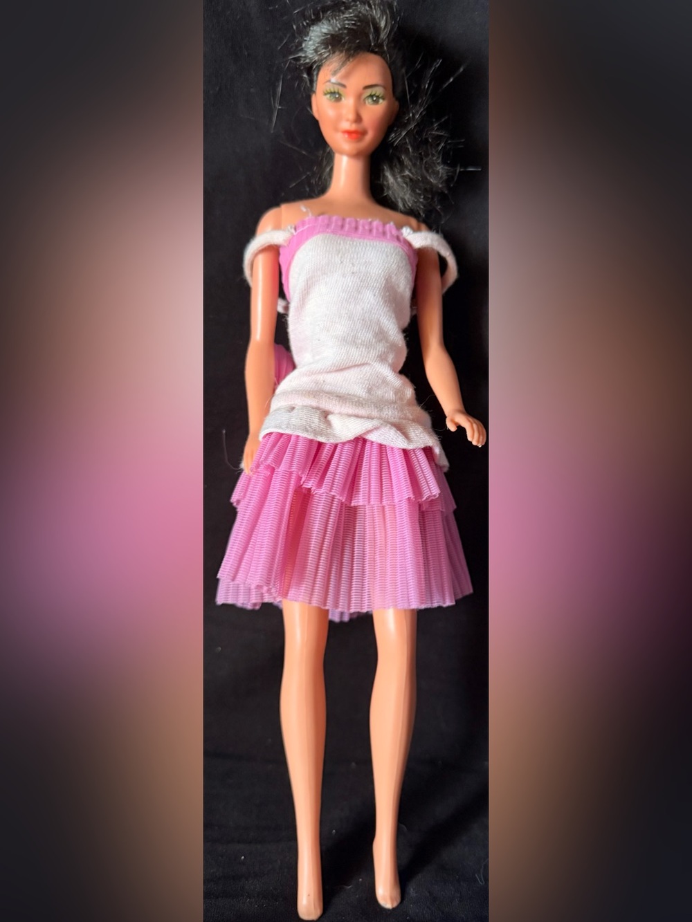 vintage barbie Pink Tiered Ruffle Kids Dress - Soft Casual Playwear